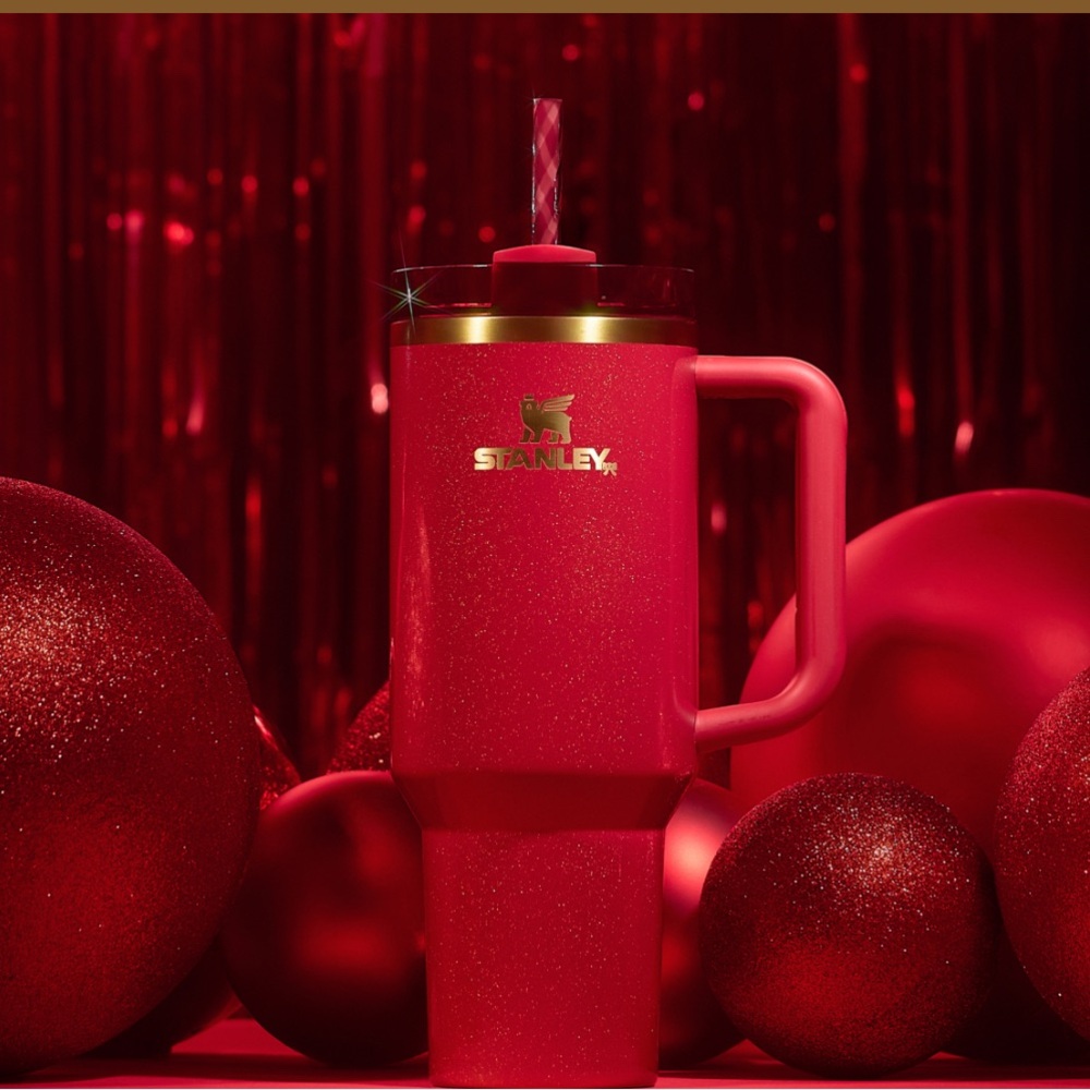 STANLEY QUENCHER H2.0 FLOWSTATE™ TUMBLER | SCARLET TINSEL | 40 OZ | NWT